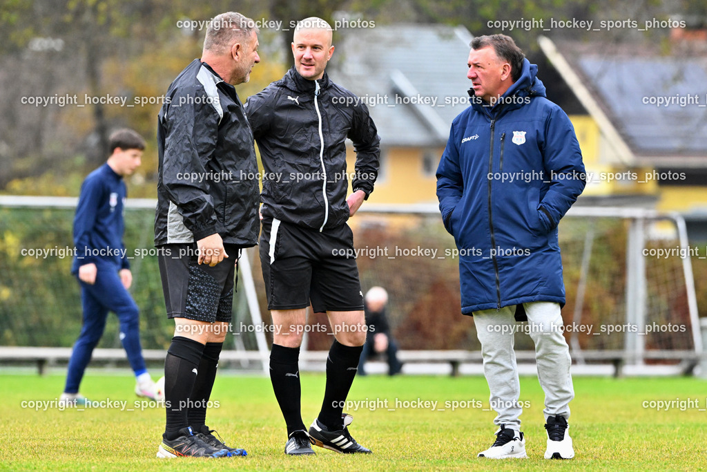 SV Rothenthurn vs. Union Matrei | Dietmar Wilfried Jaritz Referee, Jan Lap Referee, Headcoach Matrei Harald Panzl, SV Rothenthurn vs. Union Matrei, SV Rothenthurn vs. Union Matrei am 09.11.2024 in Rothenthurn (Sportplatz Rothenthurn), Austria, (Photo by Bernd Stefan)