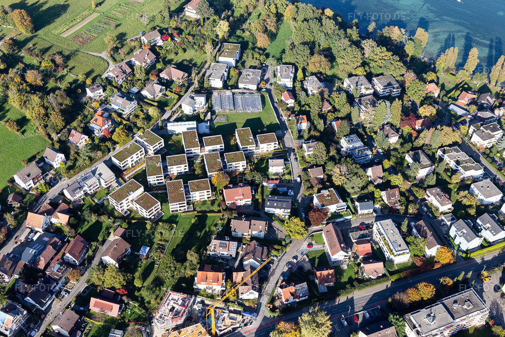 Luftbild: SEESIDE Quartier-Allmannsdorf im Ortsteil Allmannsdorf in Konstanz im Bundesland Baden-Württemberg in Deutschland. Foto: IMG_119340.jpg vom 14.10.2019 durch Werner Riehm/FLY-FOTO.de