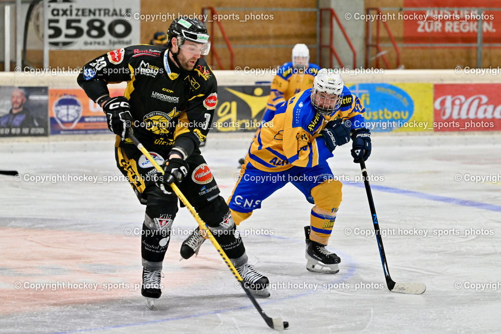 MET PHOTOVOLTAIK HORNETS SPITTAL vs. 1. EHC ALTHOFEN | #38 Zorec Marco EC Hornets Spittal, #47 Rainer Michael EHC Althofen, MET PHOTOVOLTAIK HORNETS SPITTAL vs. 1. EHC ALTHOFEN, MET PHOTOVOLTAIK HORNETS SPITTAL vs. 1. EHC ALTHOFEN am 10.01.2026 in Spittal an der Drau (Eissportzentrum Spittal), Austria, (Photo by Bernd Stefan)