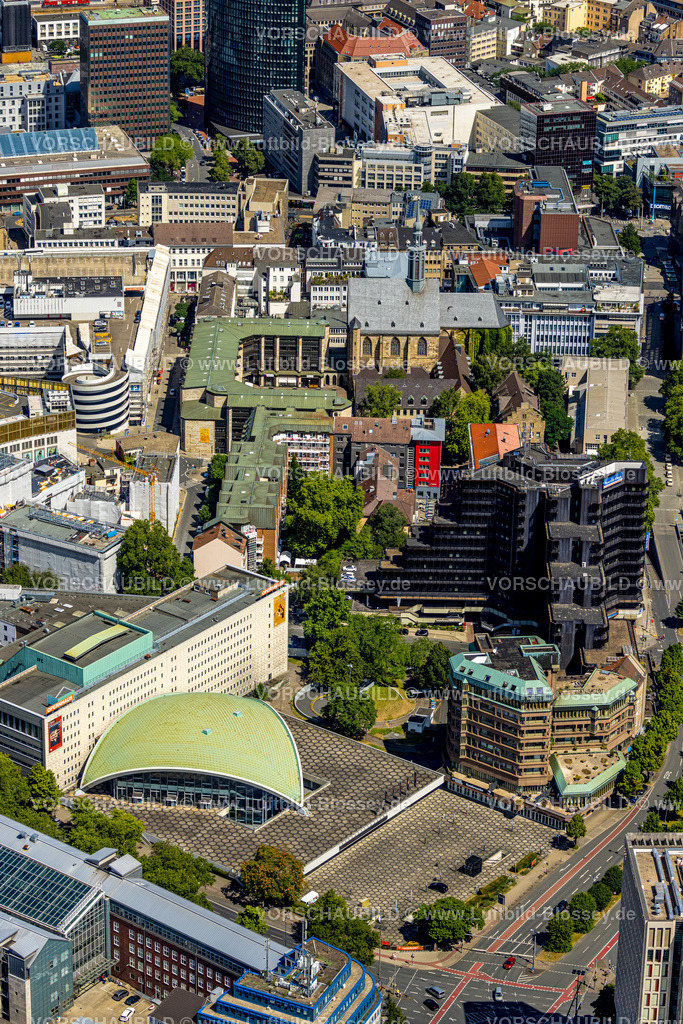 Dortmund220705328 | Luftbild, Kath. Probsteikirche St. Johannes Baptist, Propsteihof, Theater Dortmund, City, Dortmund, Ruhrgebiet, Nordrhein-Westfalen, Deutschland