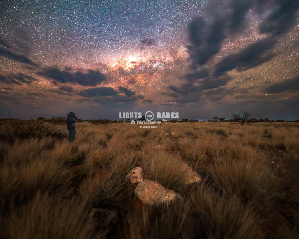 Hidden Beauty | The Milky Way hides behind the clouds, but could not fully hide it`s beauty! Shot at the Kalahari in Namibia. - Realisiert mit Pictrs.com
