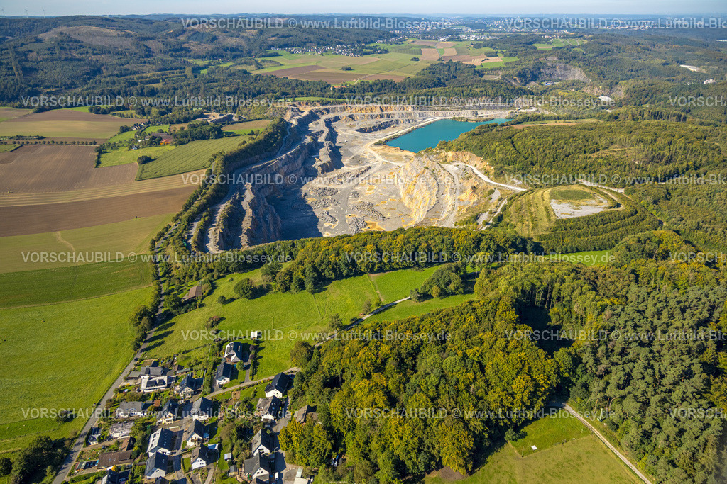 Balve230907583 | Luftbild, Blaue Lagune, Steinbruch Asbeck, Eisborn, Balve, Sauerland, Nordrhein-Westfalen, Deutschland