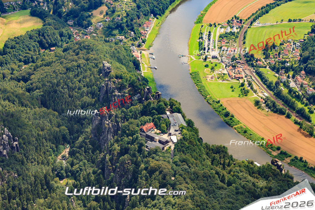 Luftbild von Saechsische_schweiz Rathen - Luftaufnahme wurde 2016 von https://frankenair.de mittels Flugzeug (keine Drohne) erstellt - die Geschenkidee