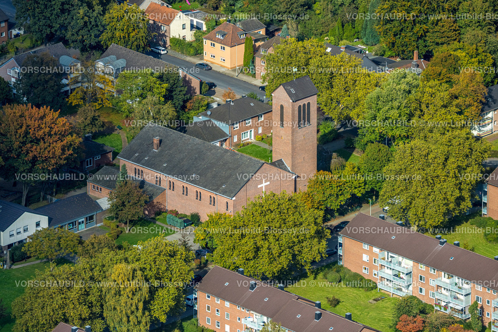Voerde241009583 | Luftbild, katholische Kirche, Kath. Maximilian Kolbe Haus, Friedrichsfeld, Voerde, Niederrhein, Nordrhein-Westfalen, Deutschland