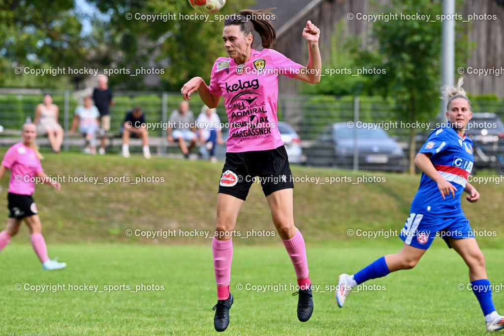 Carinthians Hornets vs. GAK 1902 Frauen | #18 Laura Therese Kert Carinthians Hornets, #7 Vanessa Kraker GAK, Carinthians Hornets vs. GAK 1902 Frauen, Carinthians Hornets vs. GAK 1902 Frauen am 01.09.2024 in Sachsenburg (Sportplatz Sachsenburg), Austria, (Photo by Bernd Stefan)
