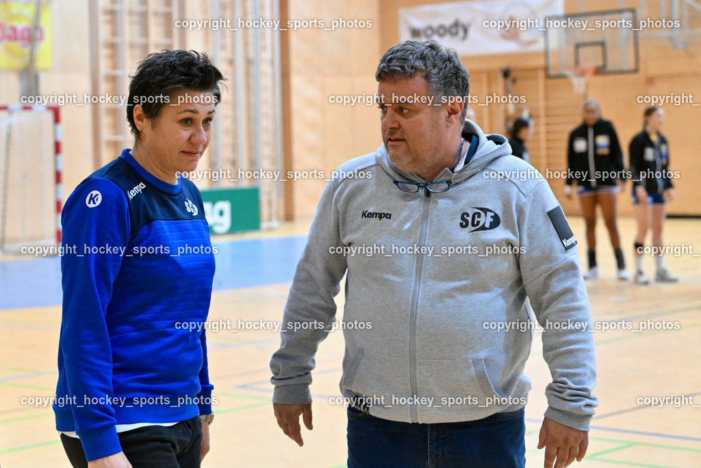 SC Ferlach Damen vs. Hypo Niederösterreich 18.11.2023 | Headcoach SC Ferlach Damen Kanjugovic Iva, Assistentcoach SC Ferlach Damen Buchbauer Wolfgang