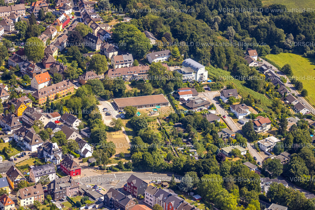 Hattingen220807878 | Luftbild, Neubau Kindergarten, Am Rosenberg, Holzbauweise, Hattingen, Ruhrgebiet, Nordrhein-Westfalen, Deutschland