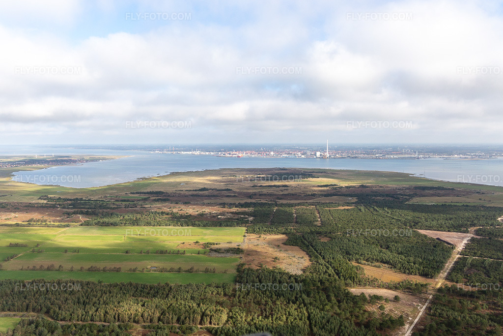 Aerial view: View of the town in Fanø in the state South Denmark, Denmark.Photo: IMG_118531.jpg taken on 09/21/2019 by Werner Riehm/FLY-FOTO.comResolution of the original: 4997 x 3332 px