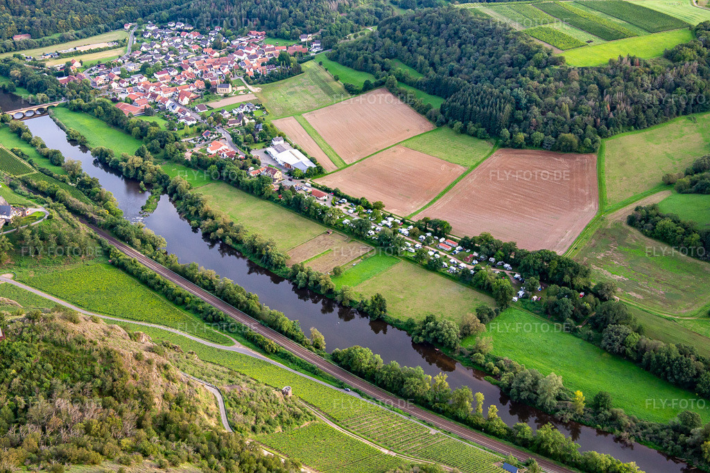 Luftbild: Camping Nahetal in Oberhausen an der Nahe im Bundesland Rheinland-Pfalz in Deutschland. Foto: IMG_138378.jpg vom 03.09.2023 durch Werner Riehm/FLY-FOTO.deCamping Nahetal - Parel aan de Nahe