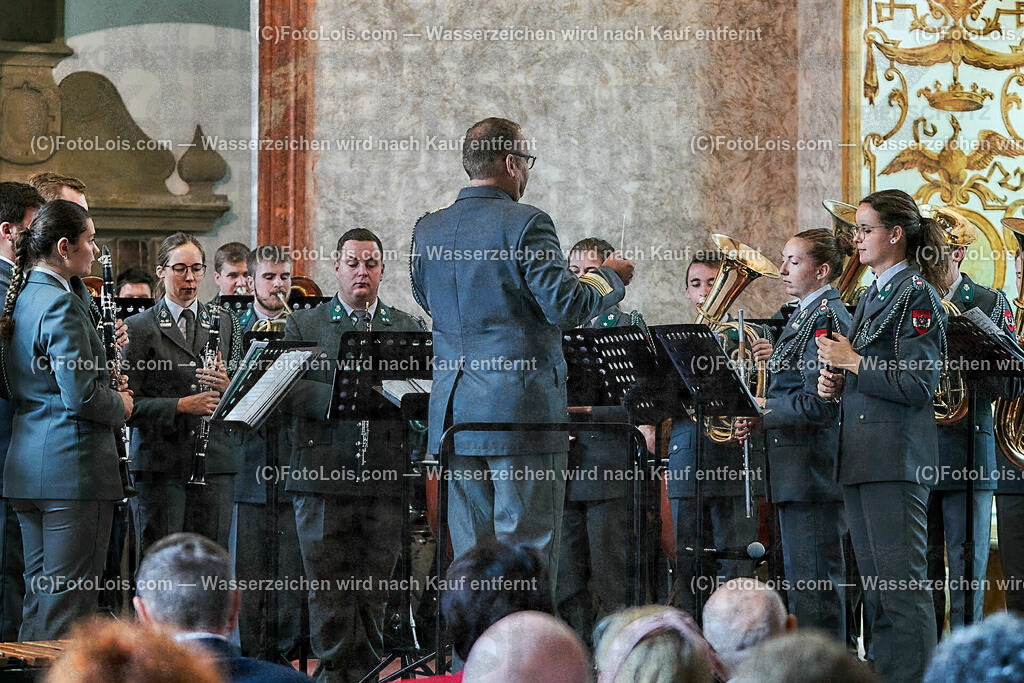 ALS1451_XXXIX-Chopin-Festival_Ausklang_Militaermusikkapelle NOe | (C)FotoLois.com, Alois Spandl, XXXIX. internationales CHOPIN-Festival in der Kartause Gaming, AUSKLANG in der Barockbibliothek mit der Militärmusik Niederösterreich unter der Leitung von Militärkapellmeister Oberst Adolf Obendrauf, So 6. August 2023.