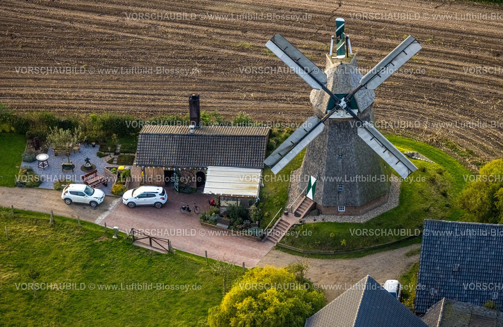 Kranenburg241014852 | Luftbild, Alte Mühle Donsbrüggen Mühlen-Museum e.V., Mehrer Straße, Donsbrüggen, Kleve, Niederrhein, Nordrhein-Westfalen, Deutschland