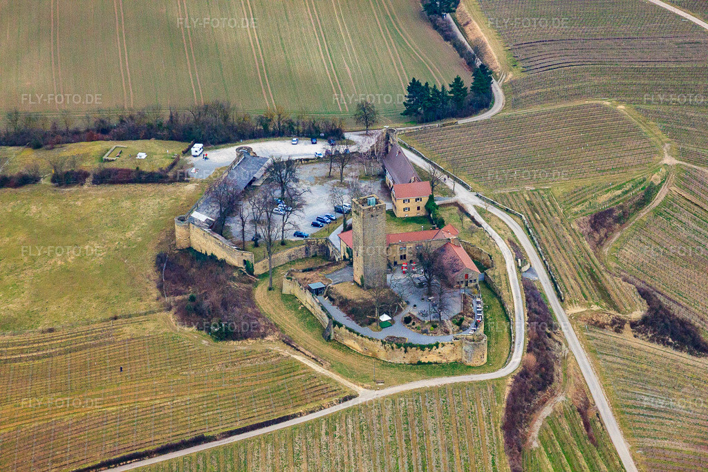 Luftbild: Burg Ravensburg (Sulzfeld) in Sulzfeld im Bundesland Baden-Württemberg in Deutschland. Foto: IMG_38231.jpg vom 12.03.2011 durch Werner Riehm/FLY-FOTO.deBurg Ravensburg