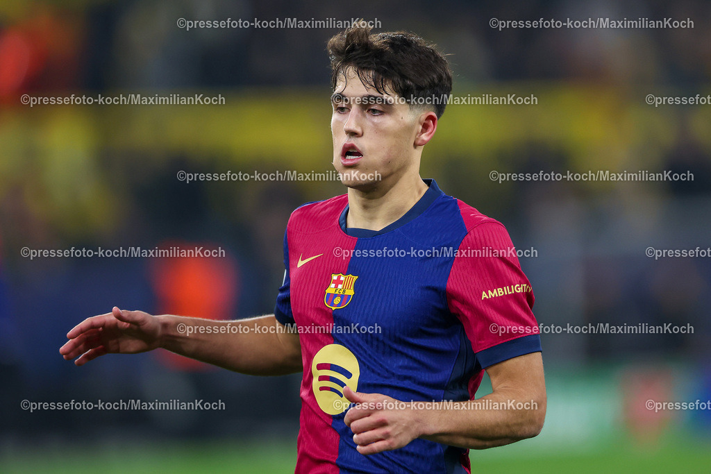 UCL11122402137 | 11.12.2024, UEFA Champions League, Borussia Dortmund - FC Barcelona, 8. Spieltag, Signal Iduna Park, Saison 2024 2025: Pau Cubarsi (Barca #2)