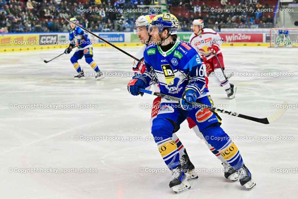 EC IDM WÄRMEPUMPEN VSV vs. EC Red Bull Salzburg | #16 HANCOCK Kevin EC VSV, EC IDM WÄRMEPUMPEN VSV vs. EC Red Bull Salzburg, EC IDM WÄRMEPUMPEN VSV vs. EC Red Bull Salzburg am 17.01.2025 in Villach (Stadthalle Villach), Austria, (Photo by Bernd Stefan)