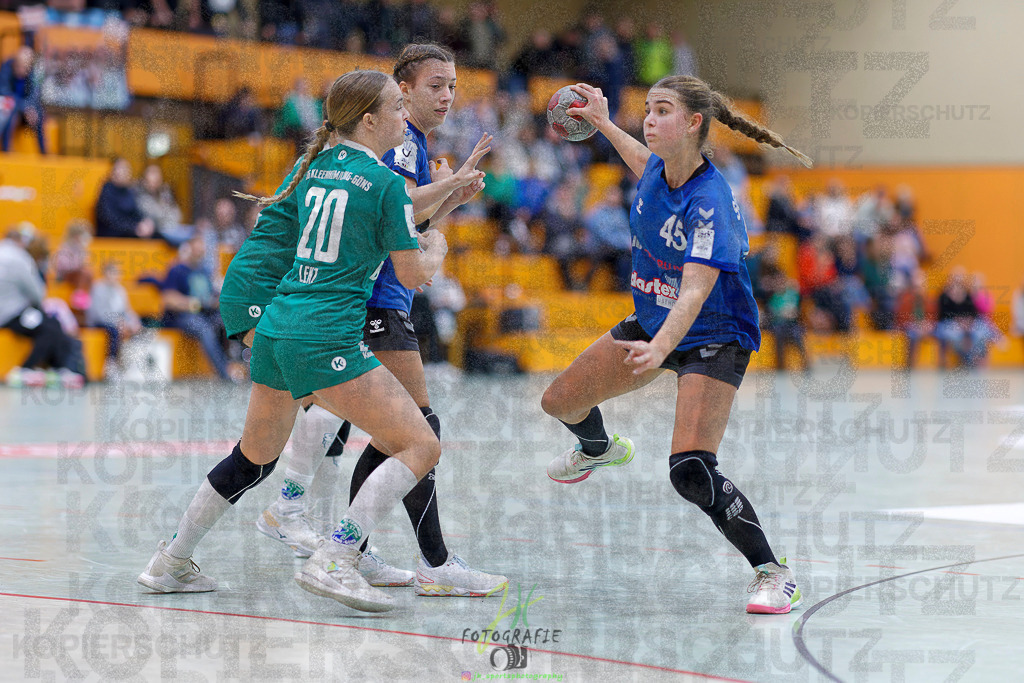 Jugenbundesliga wJB; HSG Kleenheim/Langgöns - SG Kappelwindeck/Steinbach | Jugenbundesliga wJB; HSG Kleenheim/Langgöns - SG Kappelwindeck/Steinbach am 23.11.2025 in Oberkleen (Weidig-Halle)Photo © 2025 - Jörg Heinrich - Realisiert mit Pictrs.com