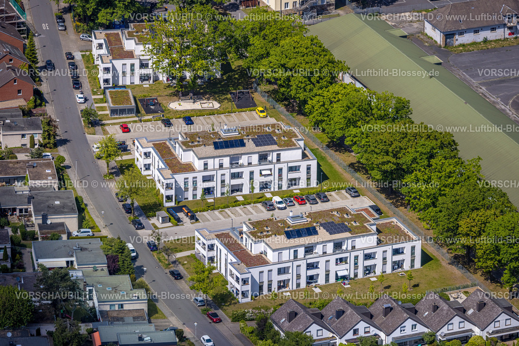 Hamm250500330Schuetzenstrasse | Luftbild, Neubaugebiet Schützenstraße, Dachbegrünung, Hamm , Ruhrgebiet, Nordrhein-Westfalen, Deutschland