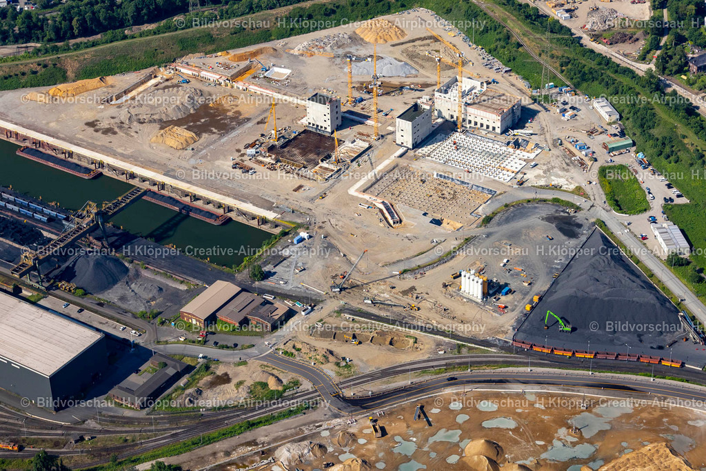Luftbild Duisburg-4672 | Luftbildfotografie und Luftbilder Baustelle für eine Direktreduktionsanlage in Duisburg im Bundesland Nordrhein-Westfalen, Deutschland - Realisiert mit Pictrs.com
