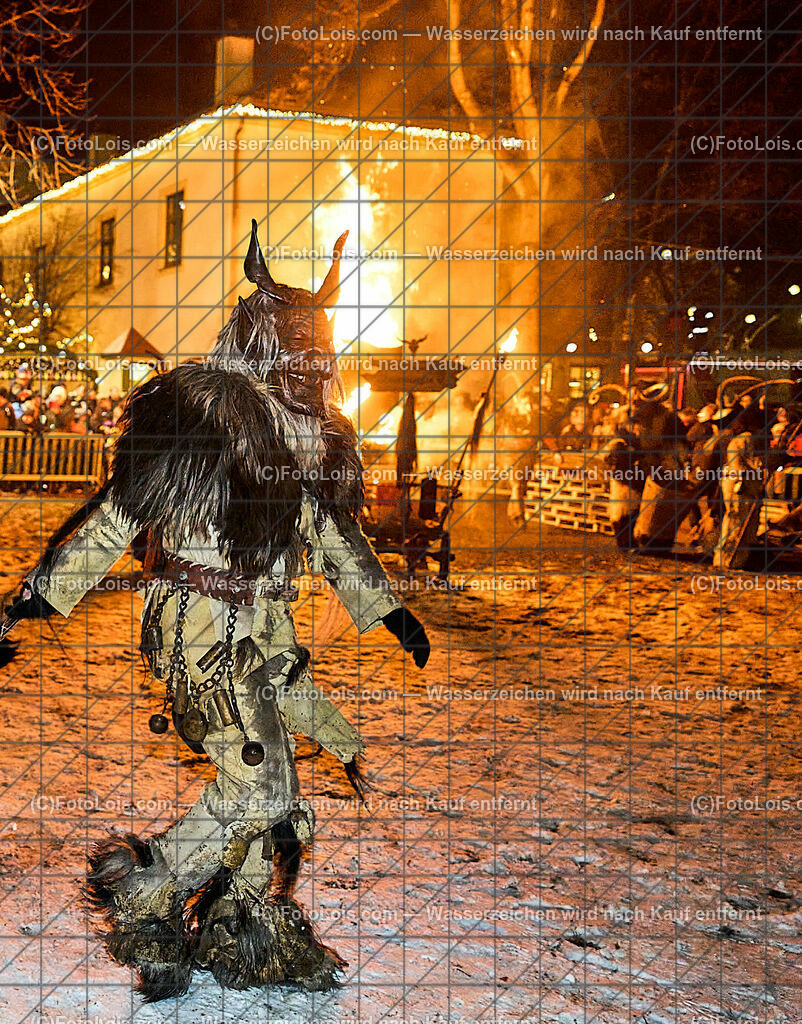 ALP9703_Wieselburger ADVENT_Wintersonnenwende_Perchtenlauf | (C)FotoLois.com, Alois Spandl, Wieselburger Advent, Wintersonnenwendfeier mit Umzug durch die Stadt, Sonnenwendfeuer und Perchtenlauf mit Show im Schlosspark, Mitwirkung der Partnergemeinde EINBECK, Sa 17. Dezmber 2022.