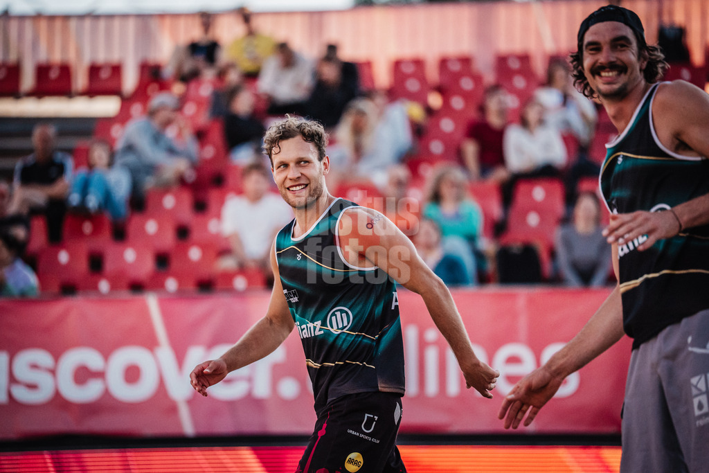 Beachvolleyball | Männer | Allianz German Beach Tour 2025 | Tourstop Berlin | 21.08.2025 | v.l. Eric Stadie-Seeber und Jannik Kühlborn