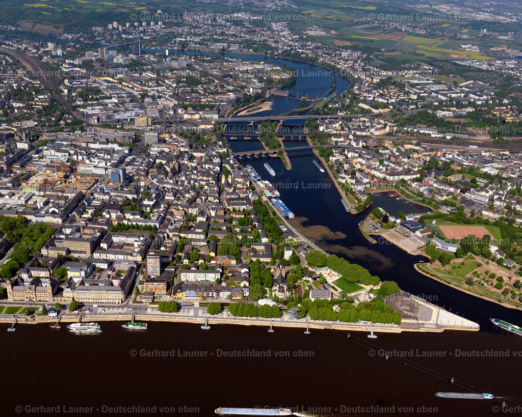 3197067 | Moselmündung bei Koblenz, Deutsches Eck