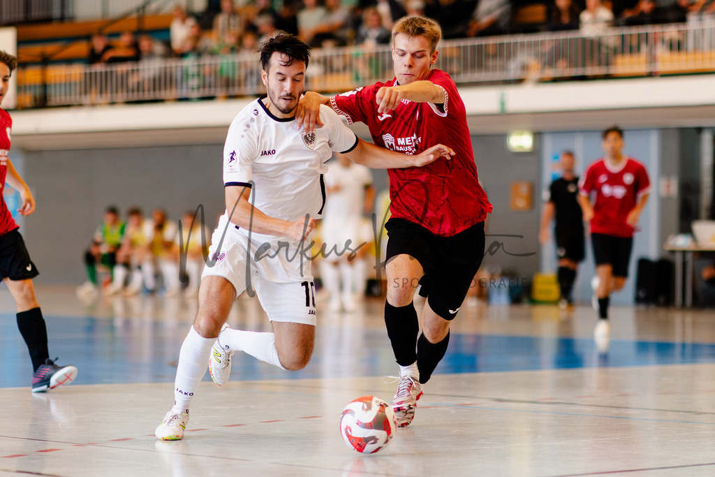 Futsal-Bundesliga, Saison 2025/2026, 2. Spieltag: SC Preußen Münster - FC Liria Futsal Berlin | Futsal-Bundesliga, Saison 2025/2026, 2. Spieltag, SC Preußen Münster empfängt FC Liria Berlin in der Universitäts-Sporthalle in Münster. Foto: sportfotografie.ms | Markus Paletta - Realisiert mit Pictrs.com