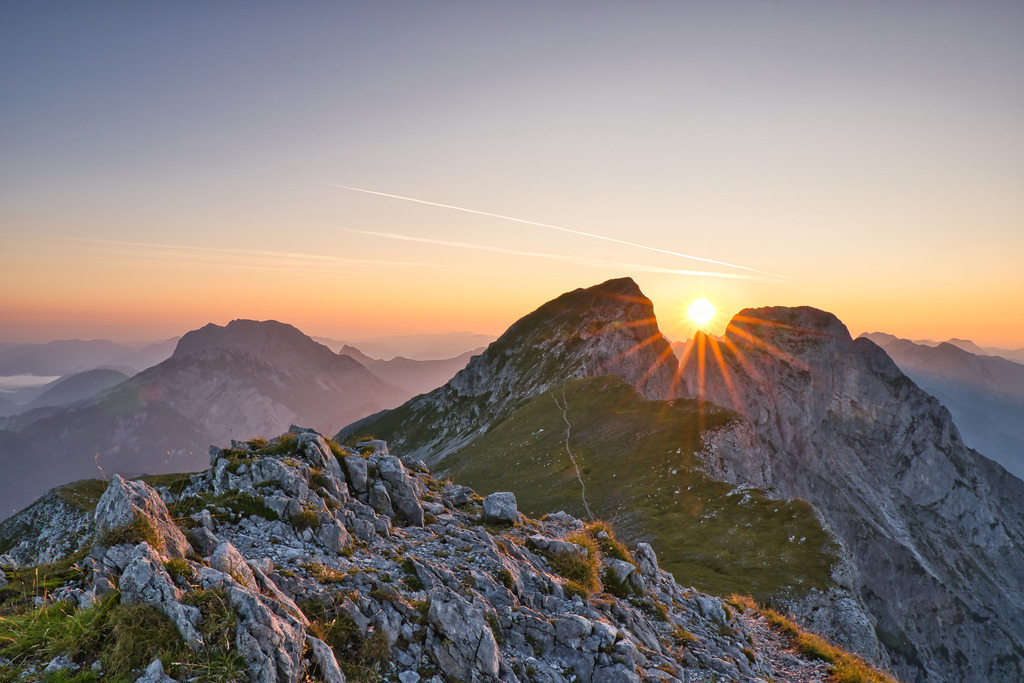 Sonnenaufgang zwischen Sparafeld und Admonter Reichenstein | walter-wagner-fotografie