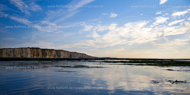 Watt und Abendhimmel | Normandie | Wasserspiegelung in Quiberville / Normandie / Atlantik