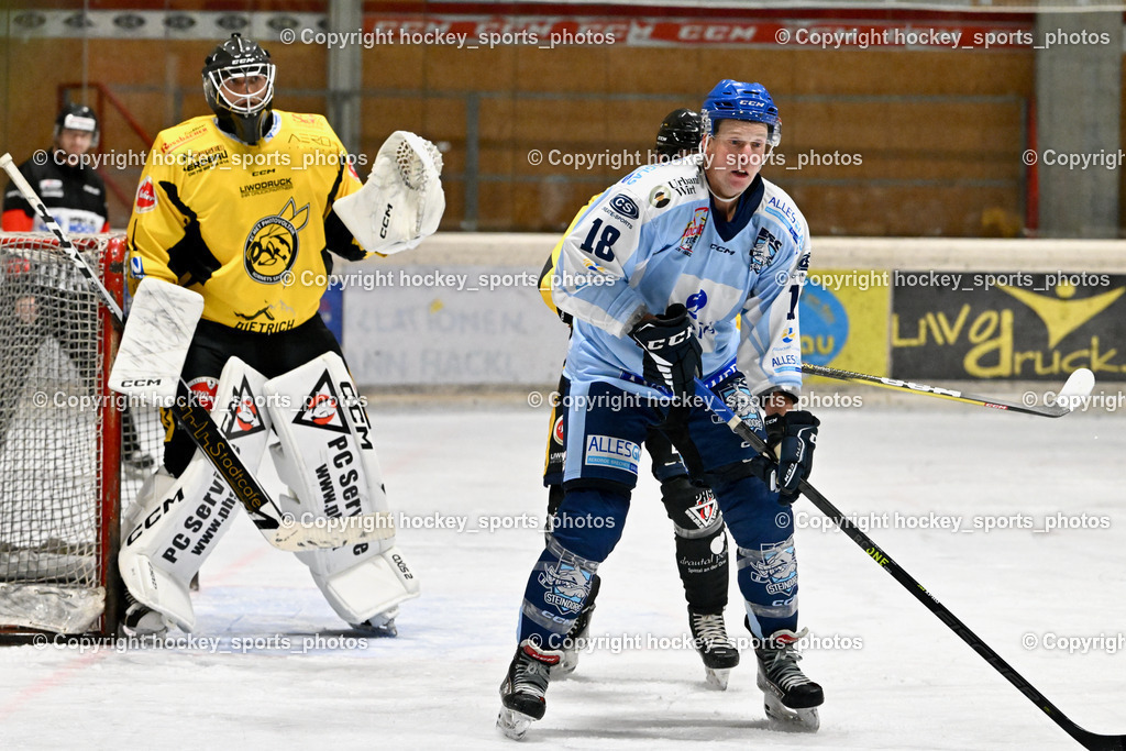 EC Spittal Hornets vs. ESC Steindorf 28.10.2023 | #1 Zauchner Rene, #18 Pewal Martin