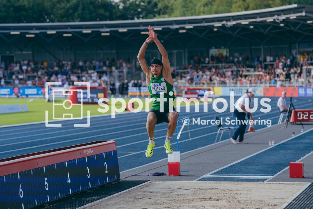 Deutsche Meisterschaften der Frauen und Männer 2026 | Simon Plitzko, TSG Bergedorf, Weitsprung, Deutsche Meisterschaften der Frauen und Männer 2026, Lohrheidestadion Bochum-Wattenscheid, 25.07.2026. Foto: Marcel Schwering / sportimfokus - Realisiert mit Pictrs.com