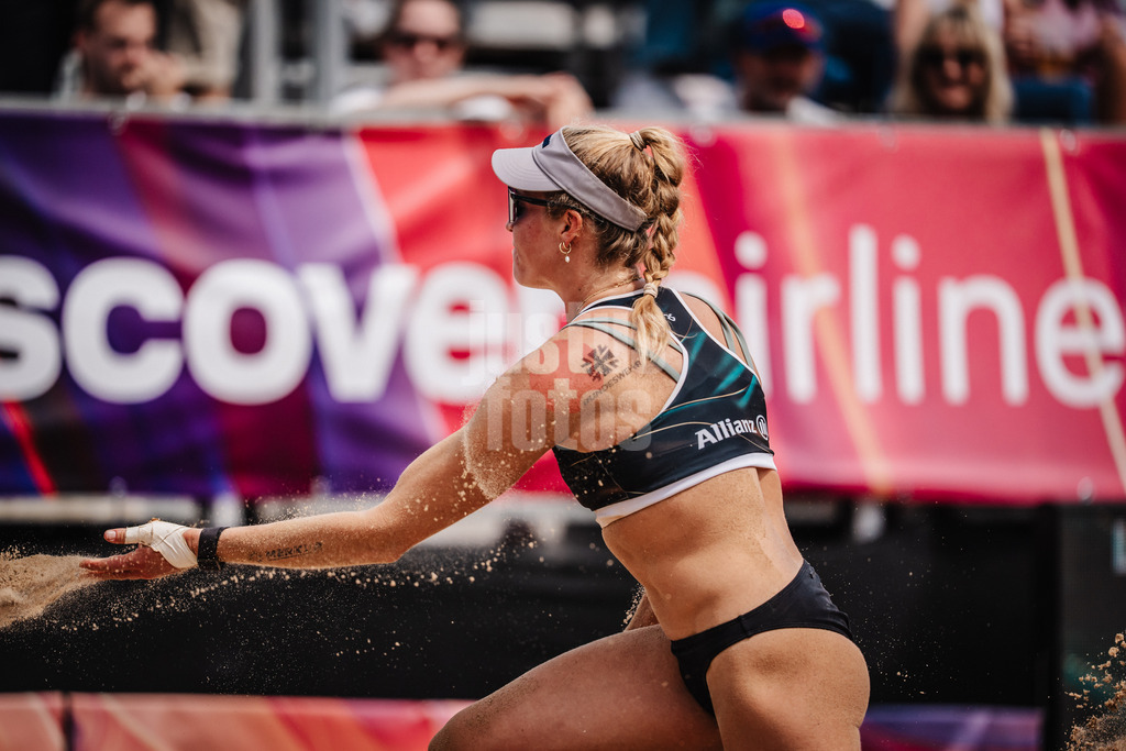 Beachvolleyball | Männer | Allianz German Beach Tour 2025 | Tourstop Hamburg | 31.05.2025 | Melanie Paul ärgert sich und wirft Sand weg