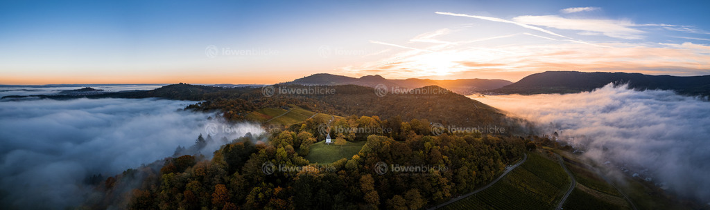Sonnenaufgang über Metzingen im Nebel | löwenblicke | shop