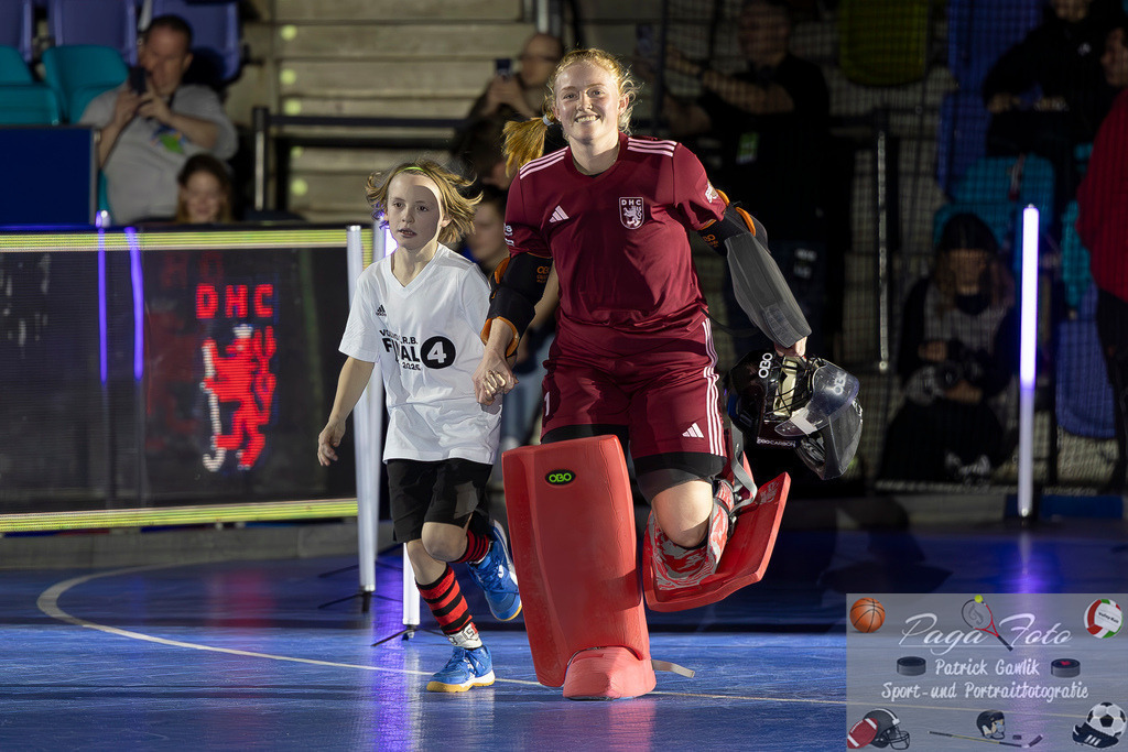 Volvo E.R.B. Final 4 Halbfinale Frauen: Mannheimer HC - Düsseldorfer HC, 25.01.2025 | Femke Jovy (Düsseldorfer HC #1), Mannheimer HC - Düsseldorfer HC, Frankfurt, Süwag Arena, 25.1.2025 - Realisiert mit Pictrs.com