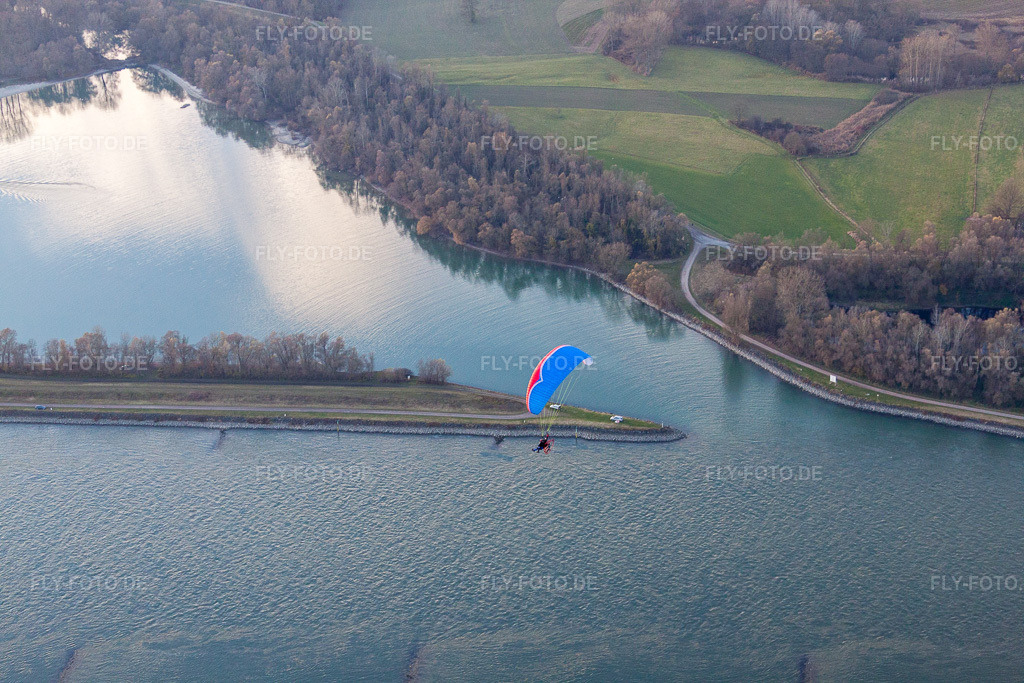 Luftbild: Beinheim, Unter der Schleuse von Iffezheim in Beinheim im Bundesland Bas-Rhin in Frankreich. Foto: IMG_22924.jpg vom 21.11.2009 durch Werner Riehm/FLY-FOTO.de