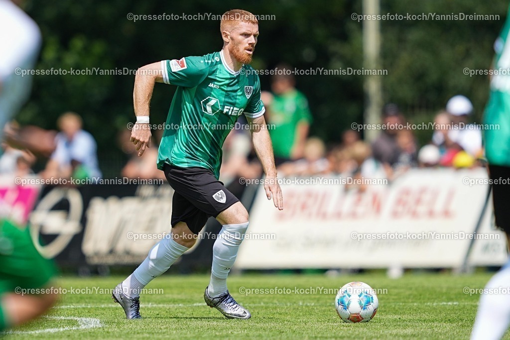 xYDR28062501107 | 28.06.2025, xydrx, Fußball, SC Westfalia Kinderhaus - SC Preußen Münster, Testspiel, Sportanlage Große Wiese: Mikkel Kirkeskov (SC Preußen Münster #2)