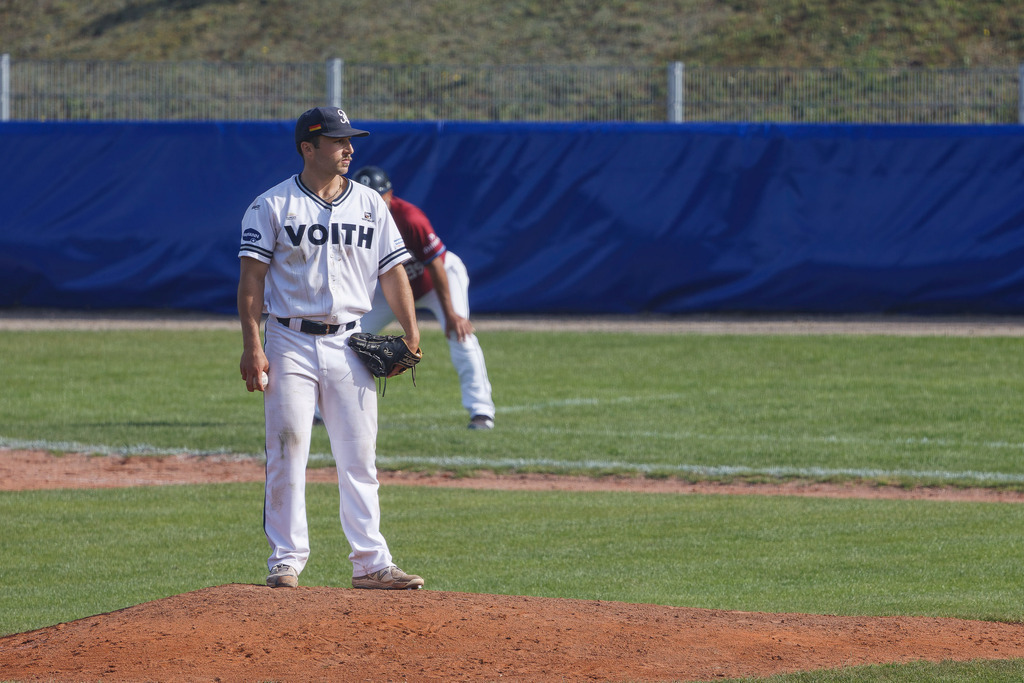 HEIREG_250907_5891 | Baseball-Bundesliga, Deutsche Meisterschaft, DBL, Guggenberger Legionäre vs. Heidenheim Heideköpfe, Spiel 4, Heidenheim, Regensburg, HellensteinEnergie Ballpark - Realisiert mit Pictrs.com