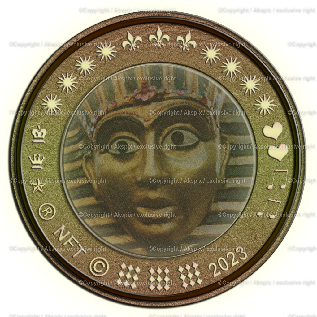 NFTs_Coin-Farao-Egypt-2023 | Die Bildagentur Akspix ist eine Online-Bildagentur und bietet professionelles und kreatives Bildmaterial Royalty free und Rights Managed. Bildarchiv Akspix bietet eine große Auswahl an kreativen und klassischen Motiven.Frankfurt Fotograf, Fotoshooting