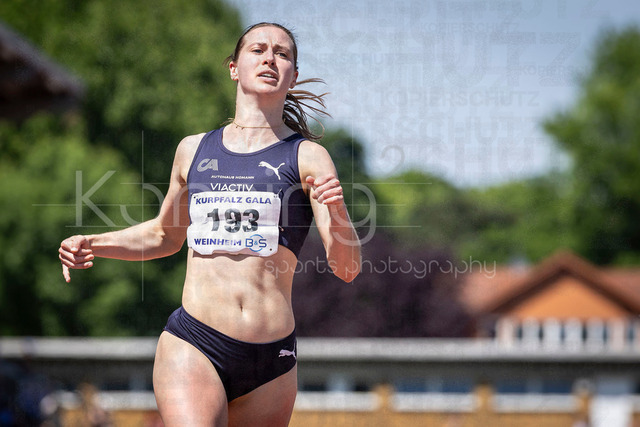 B&amp;S Kurpfalz Gala; Weinheim, 23.05.2026 | WEINHEIM, GERMANY - MAY 24: Lea Sophie Benzin (GER/Cologne Athletics) during the B&amp;S Kurpfalz Gala am 23.05.2026 at the  Sepp-Herberger-Stadium in Weinheim (Baden-Wuerttemberg / Germany).