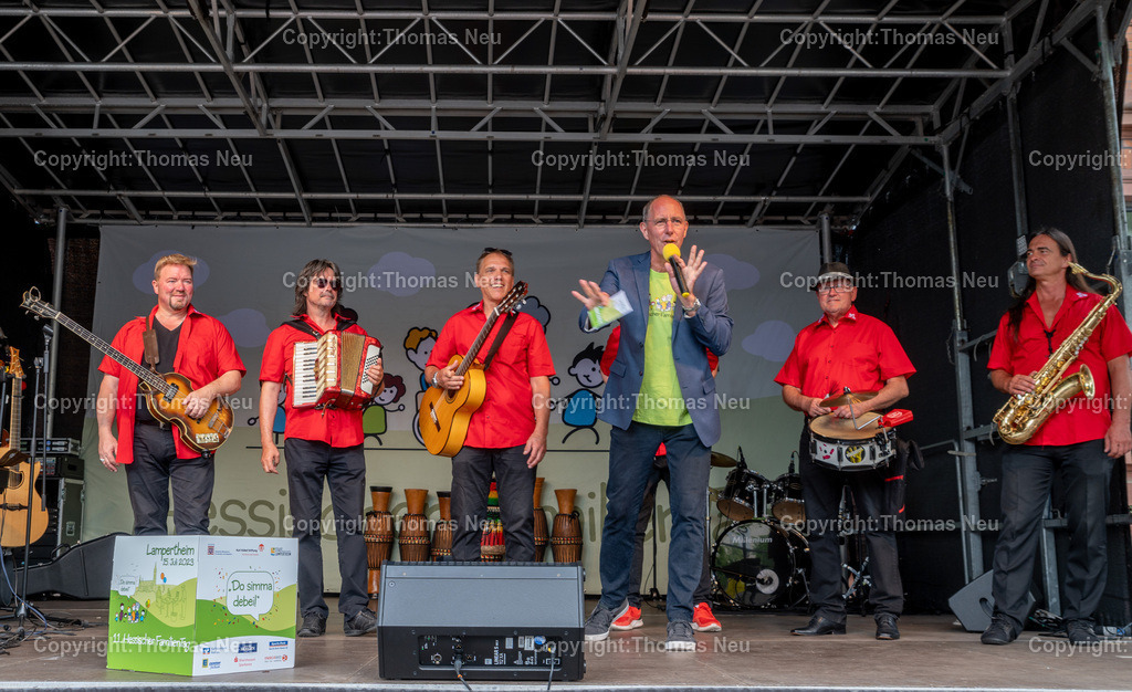 DSC_6670 | Hessischer Familientag in Lampertheim am 15.7.2023,  Thomas Ranft mit der MIL Walking Band, Bild:Karl-Kübel-Stiftung/Thomas Neu