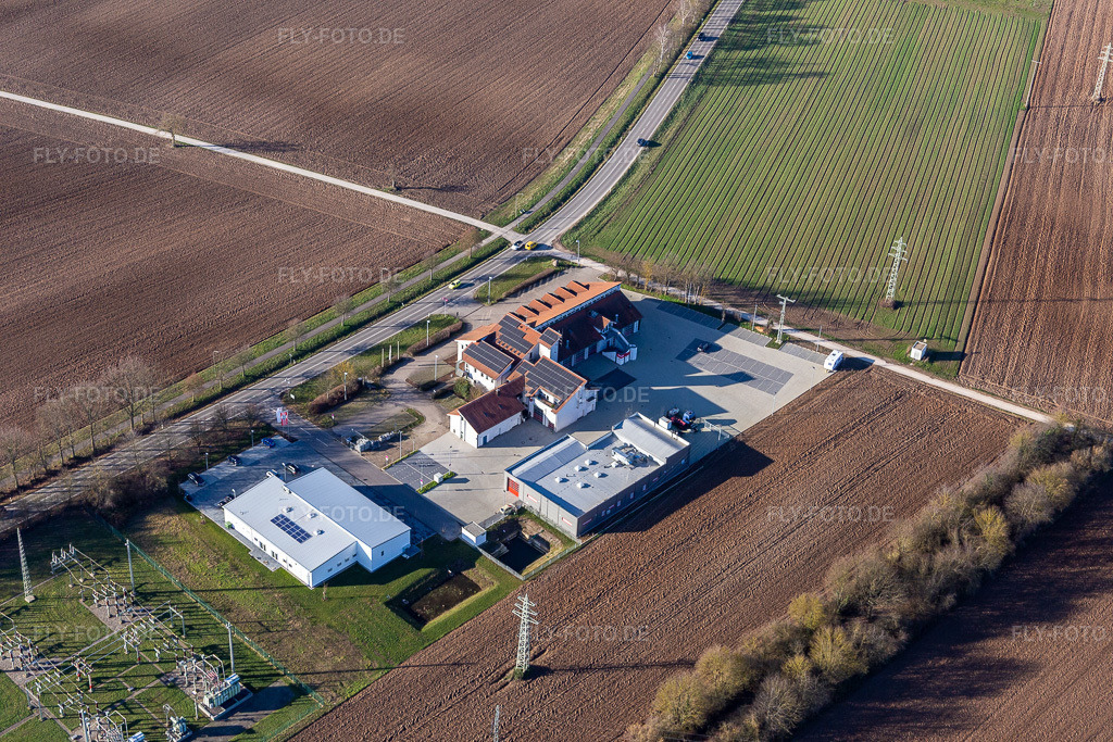 Luftbild: Freiwillige Feuerwehr Kandel in Kandel im Bundesland Rheinland-Pfalz in Deutschland. Foto: IMG_120013.jpg vom 05.02.2020 durch Werner Riehm/FLY-FOTO.de