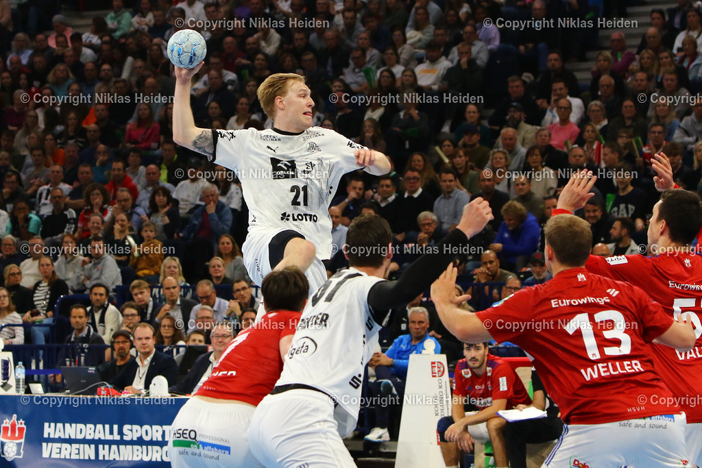 NH_Handball Sport Verein Hamburg_THWKiel_HandballBundesliga_110102024 | #21 Eric Johansson (THW Kiel)Handball I Herren I Bundesliga (Daikin HBL) I Saison 2024-2025 I 6. Spieltag I HSV Hamburg - THW Kiel I 11.10.2024 I Barclays Arena