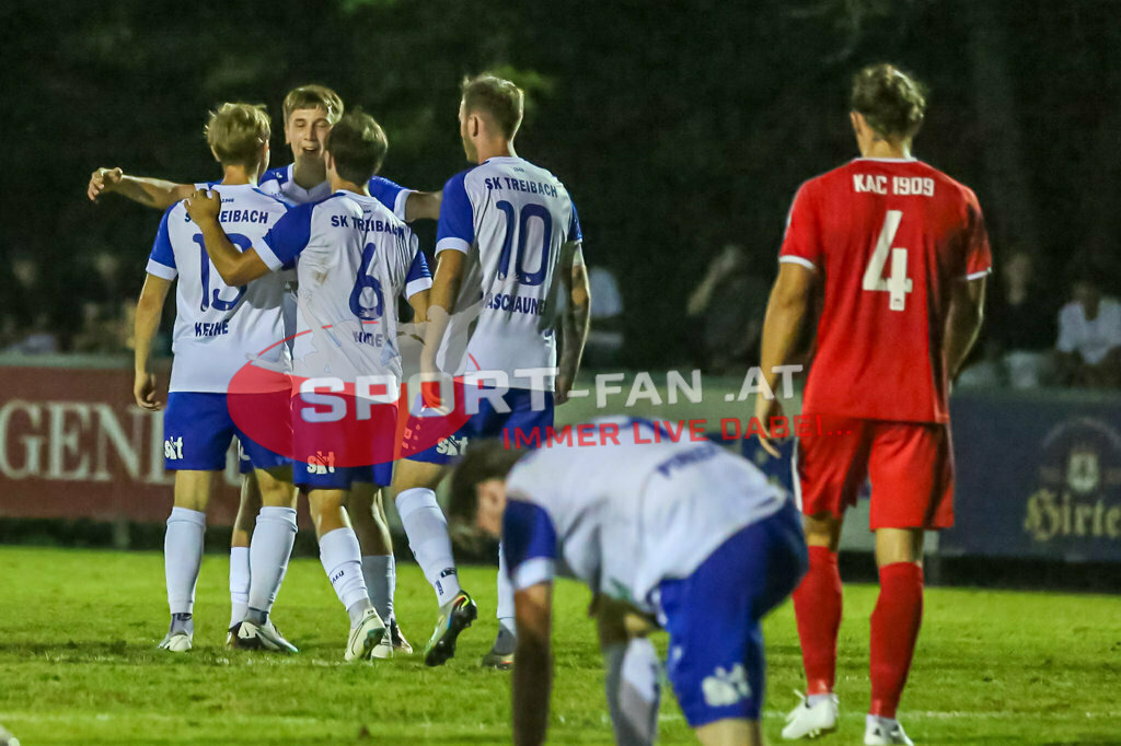 FC KAC - SK Treibach 2-2, Kärntner Liga | Torjubel FC KAC - SK Treibach 2-2 am 25.08.2023 in Klagenfurt
(Sportplatz KAC), Austria, (Photo by Ernst Krawagner sport-fan.at) - Realisiert mit Pictrs.com
