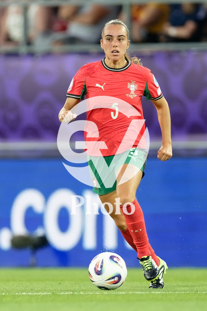 Portugal v Belgium: UEFA Women's EURO 2025 Group B | SION, SWITZERLAND - JULY 11: Joana Marchao of Portugal controls the ball  during the UEFA Women's EURO 2025 Group B match between Portugal and Belgium at Stade de Tourbillon on July 11, 2025 in Sion, Switzerland. (Photo by Giuseppe Velletri/Sports Press Photo/Getty Images)