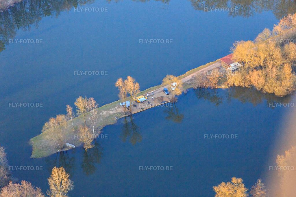Luftbild: Bärensee in Ottersheim bei Landau im Bundesland Rheinland-Pfalz in Deutschland. Foto: IMG_145569.jpg vom 08.03.2025 durch Werner Riehm/FLY-FOTO.de