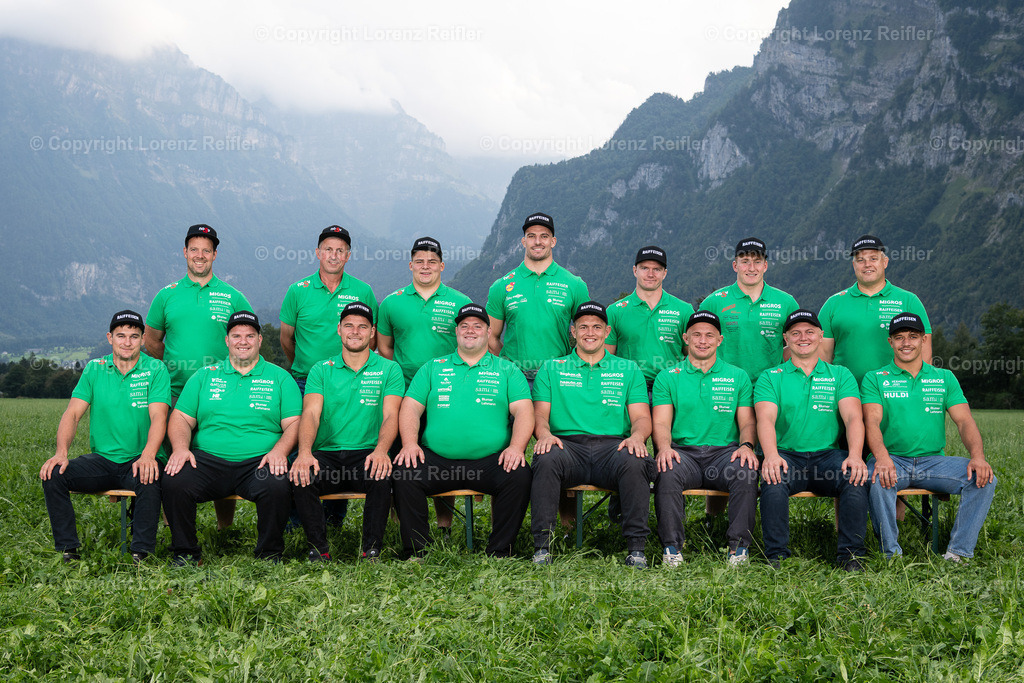 Schwingen -  ESAF Team NOSV 2025 | Mollis, 22.8.25, Schwingen - ESAF Team NOSV.Kanton Thurgau mit Betreuer