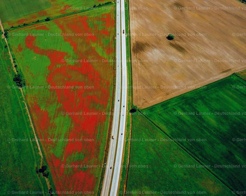 7000667 | Autobahn und Mohnfelder bei Freiwalde