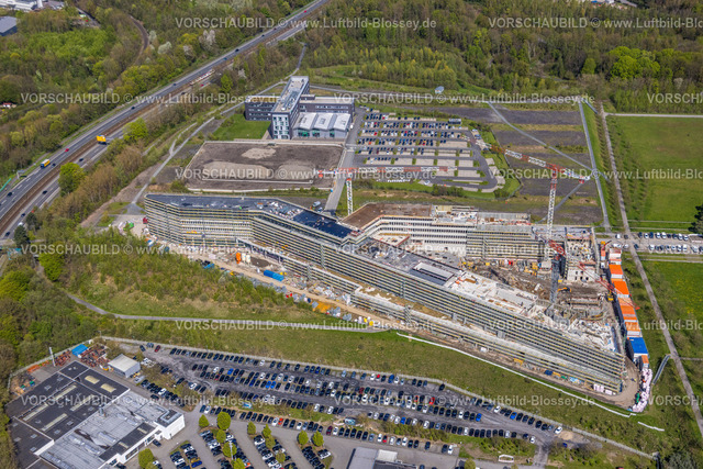 Dortmund230401778 | Luftbild, Phoenix-West Gewerbegebiet, Baustelle Materna Hauptzentrale, Hörde, Dortmund, Ruhrgebiet, Nordrhein-Westfalen, Deutschland