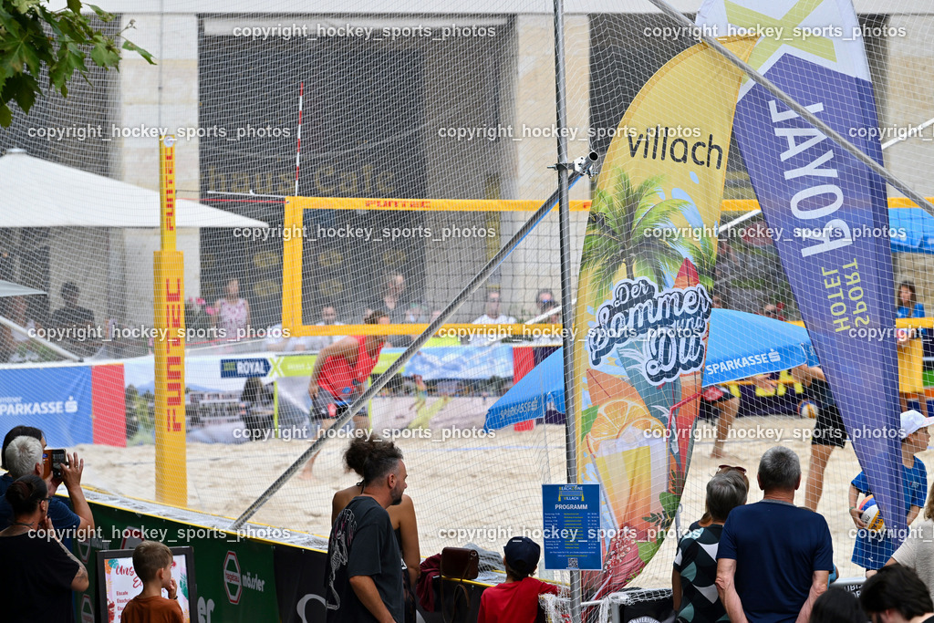 Kärntner Landesmeisterschaft Beach Volleyball | Centrecourt Rathausplatz Villach, Kärntner Landesmeisterschaft Beach Volleyball, Kärntner Landesmeisterschaft Beach Volleyball am 18.08.2024 in Villach (Rathausplatz Villach), Austria, (Photo by Bernd Stefan)
