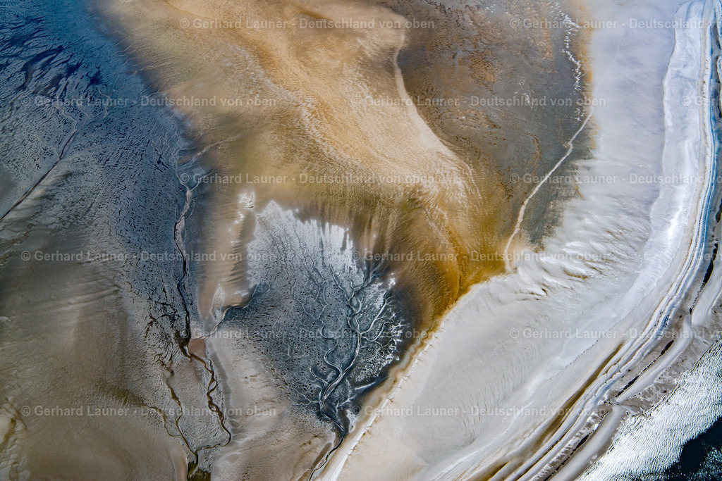 3801684 | Wattstrukturen zw. Süderoogsand und Norderoogsand,Nationalpark Schleswig-Holsteinisches Wattenmeer
