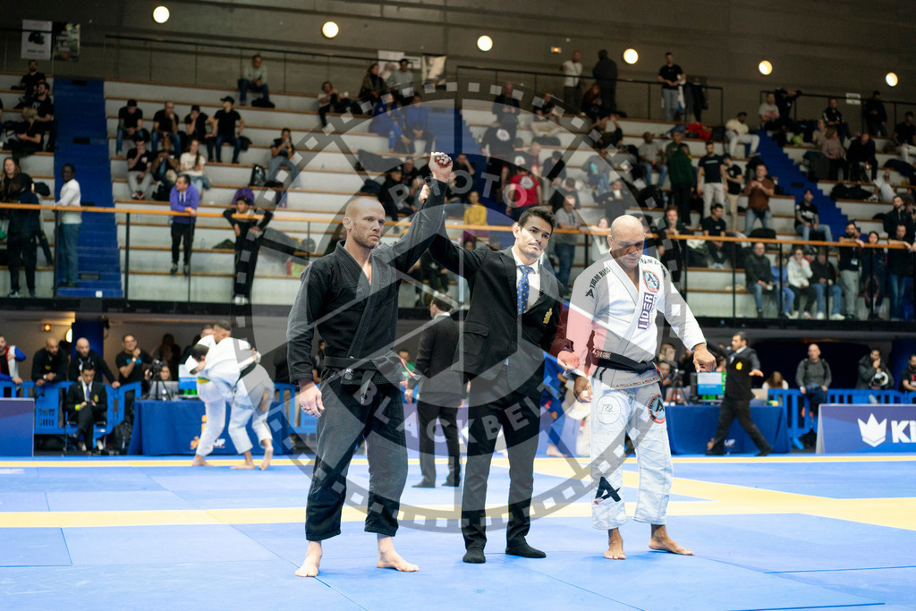 20240124PBB04265 | Fighters compete during the second day of the IBJJF European Championship in Paris, France, on January 24, 2024.