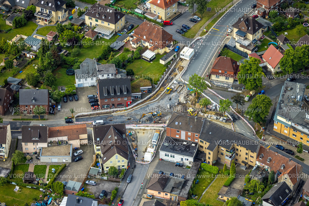 Hamm220601840 | Luftbild, Straßenbaustelle Am Hämmschen und Dasbecker Weg, Heessen, Hamm, Ruhrgebiet, Nordrhein-Westfalen, Deutschland